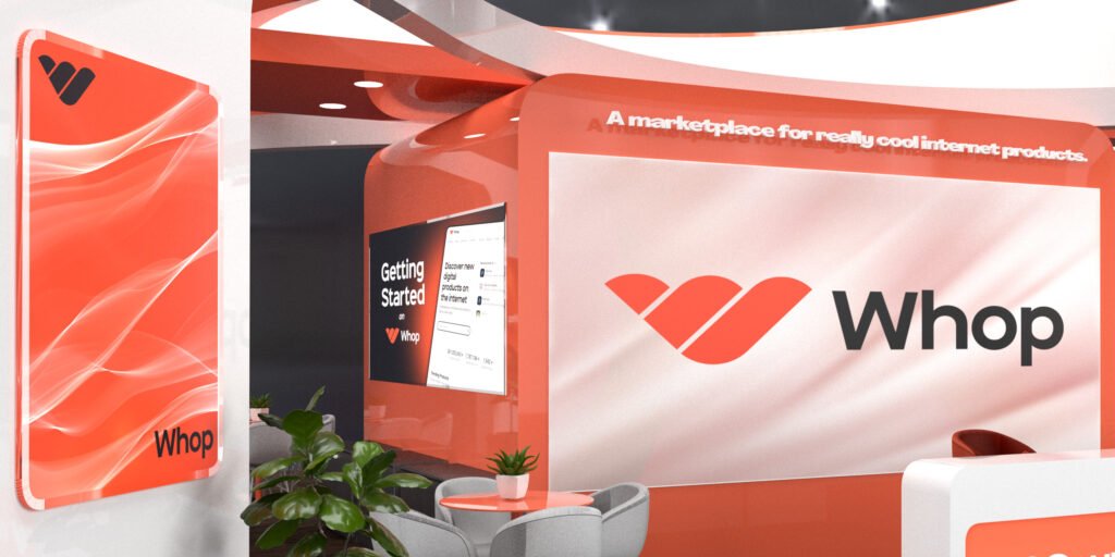 3D Render Conference Booth Design Mockup